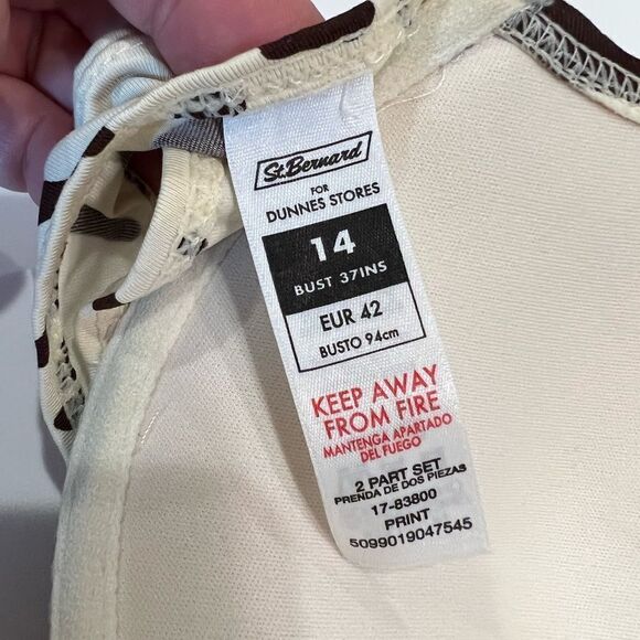 St.Bernard Zebra-print Bikini Set Size 14 - Picture 2 of 7